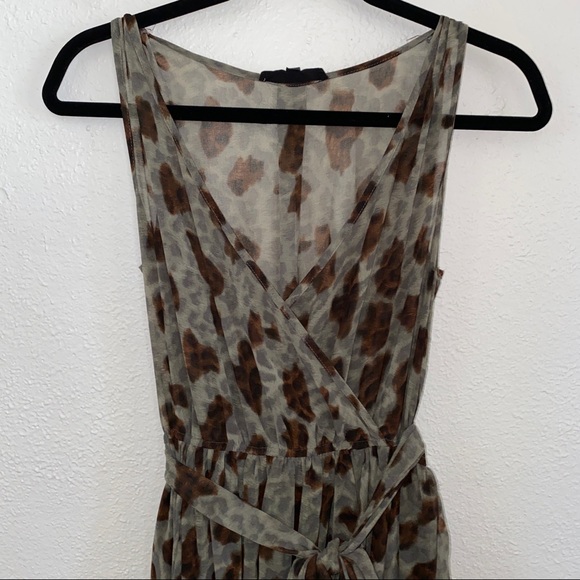 Olivaceous Dresses & Skirts - Olivaceous Animal Print Chiffon Faux Belt tie Wrap Maxi Dress 
Mobwife style